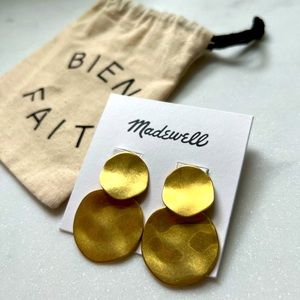 Madewell Organic Hammered Disc Statement Earrings